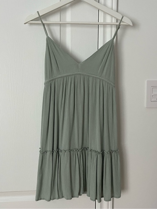 Garage Dresses & Skirts - Garage Sage Green Spaghetti Strap Mini Dress